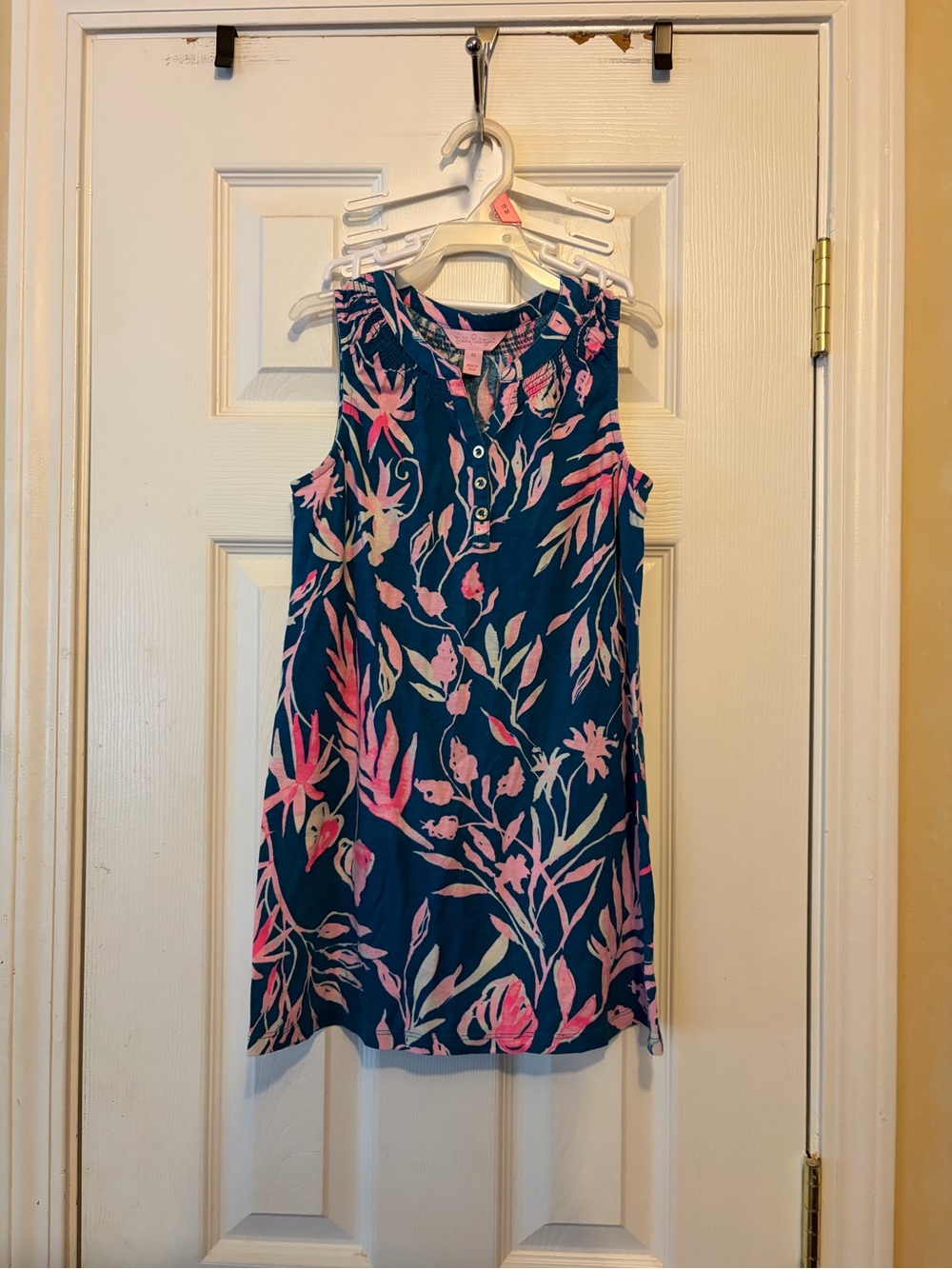 Lilly Pulitzer Girls👧🏻MINI ESSIE DRESS👗Tidal Wave It's Prime Time Pink Sz M